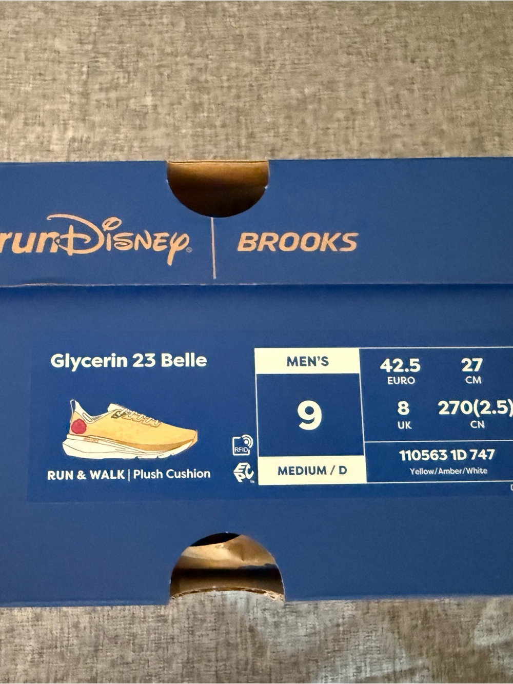 Brooks Yellow and White Men’s Running Shoes. - Picture 7 of 7